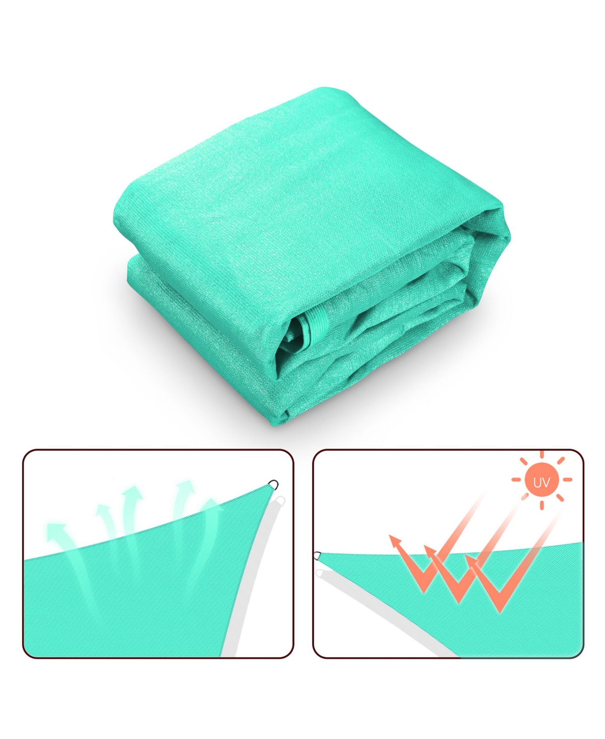 Yescom Ft 97% Uv Block Hdpe Triangle Sun Shade Sail Canopy Outdoor Patio Pergola