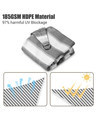 4 Pack 7 Ft 97% UV Block Triangle Sun Shade Sail Heavy Duty Outdoor