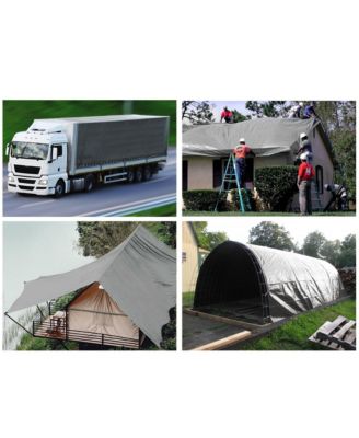 30x40 Ft Waterproof Poly Tarp with 25 Ball Bungees Protect Cover 10mil Tarpaulin