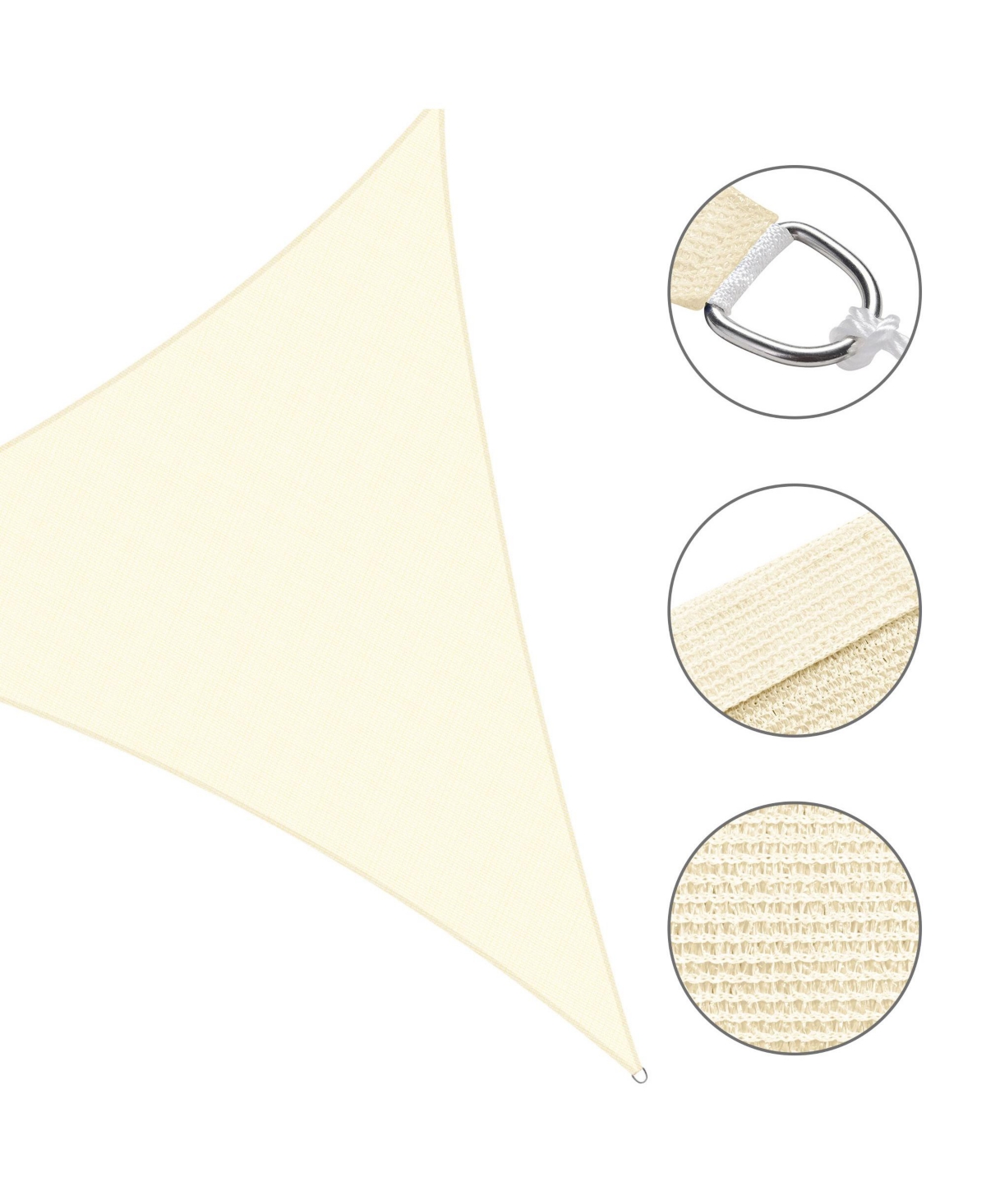 Yescom 2 Pack Ft 97% Uv Block Triangle Sun Shade Sail Canopy Cover Net Outdoor Yard