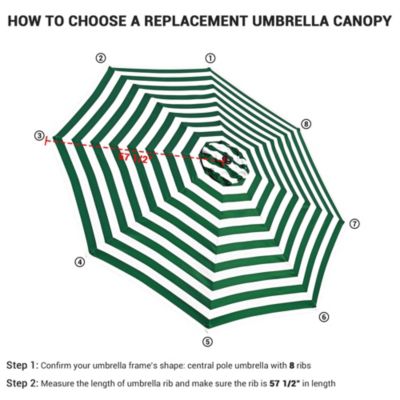 10 Ft Patio Umbrella Replacement Canopy Market Table Top Sunshade Cover Beach