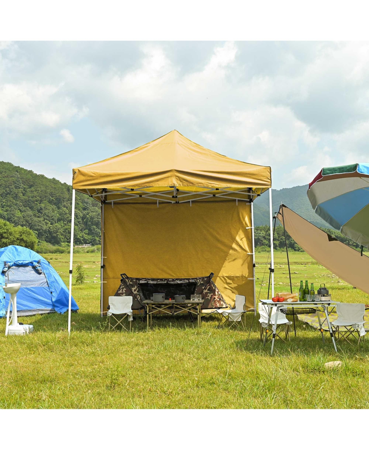 Instahibit Sidewall UV30+ Fits 10x10ft Canopy Outdoor Picnic 1 Piece Backyard