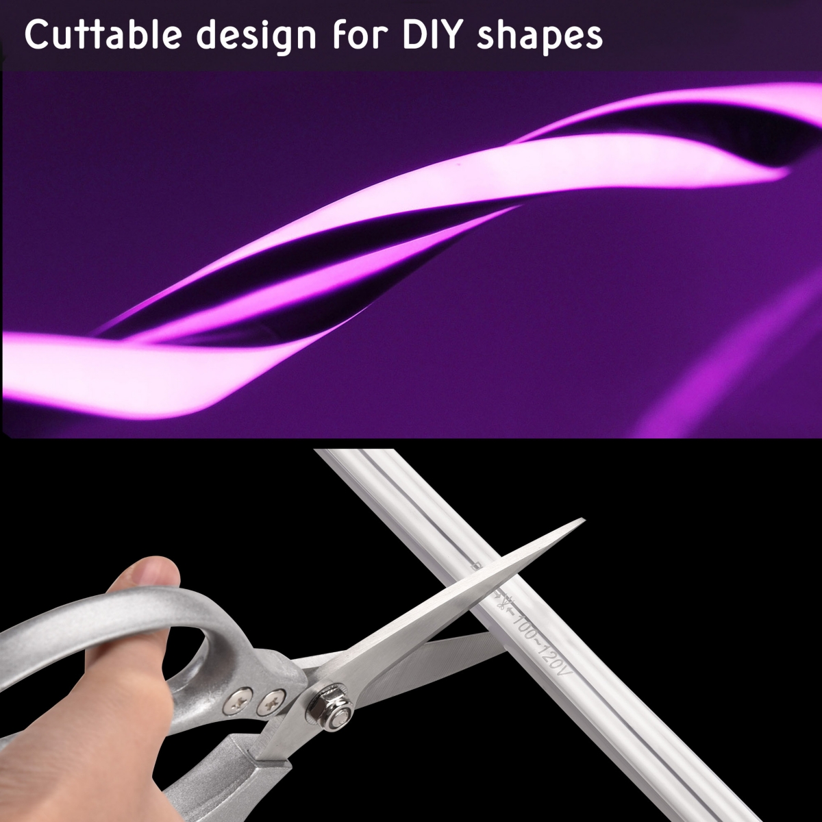 DELight 50 Ft Rgb Neon Led Light Strip Rope Tube Flexible Sign Party Home Decor App Control