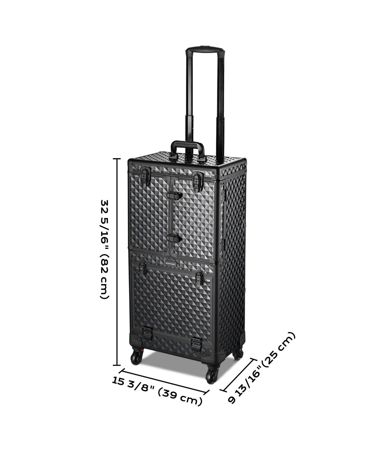 Byootique Rolling Makeup Case Trolley Cosmetic Organizer Hair Stylist Salon