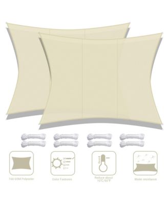 10x13 Ft 97% UV Block Rectangle Sun Shade Sail Top Canopy Outdoor Patio 2 Pack