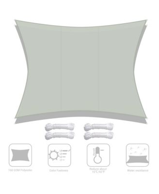 10x13 Ft 97% UV Block Rectangle Sun Shade Sail Top Canopy Outdoor Patio Backyard