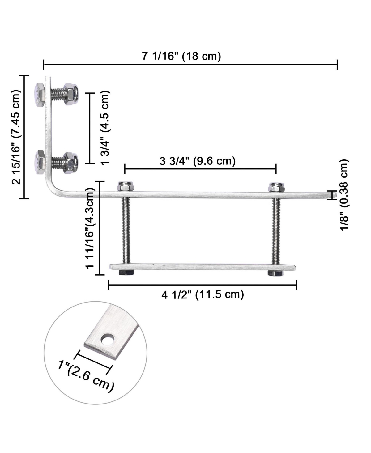 Yescom Universal Mounting Hardware Bracket Accessories Kit for Car Awning Shelter