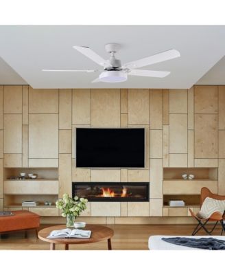 52" Ceiling Fan with Light & Remote 6 Speed Chandelier Lamp Reversible Indoor