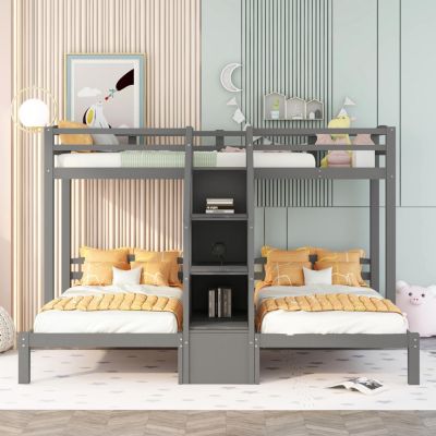 Streamdale Twin Bunk Bed with Staircase & Drawer