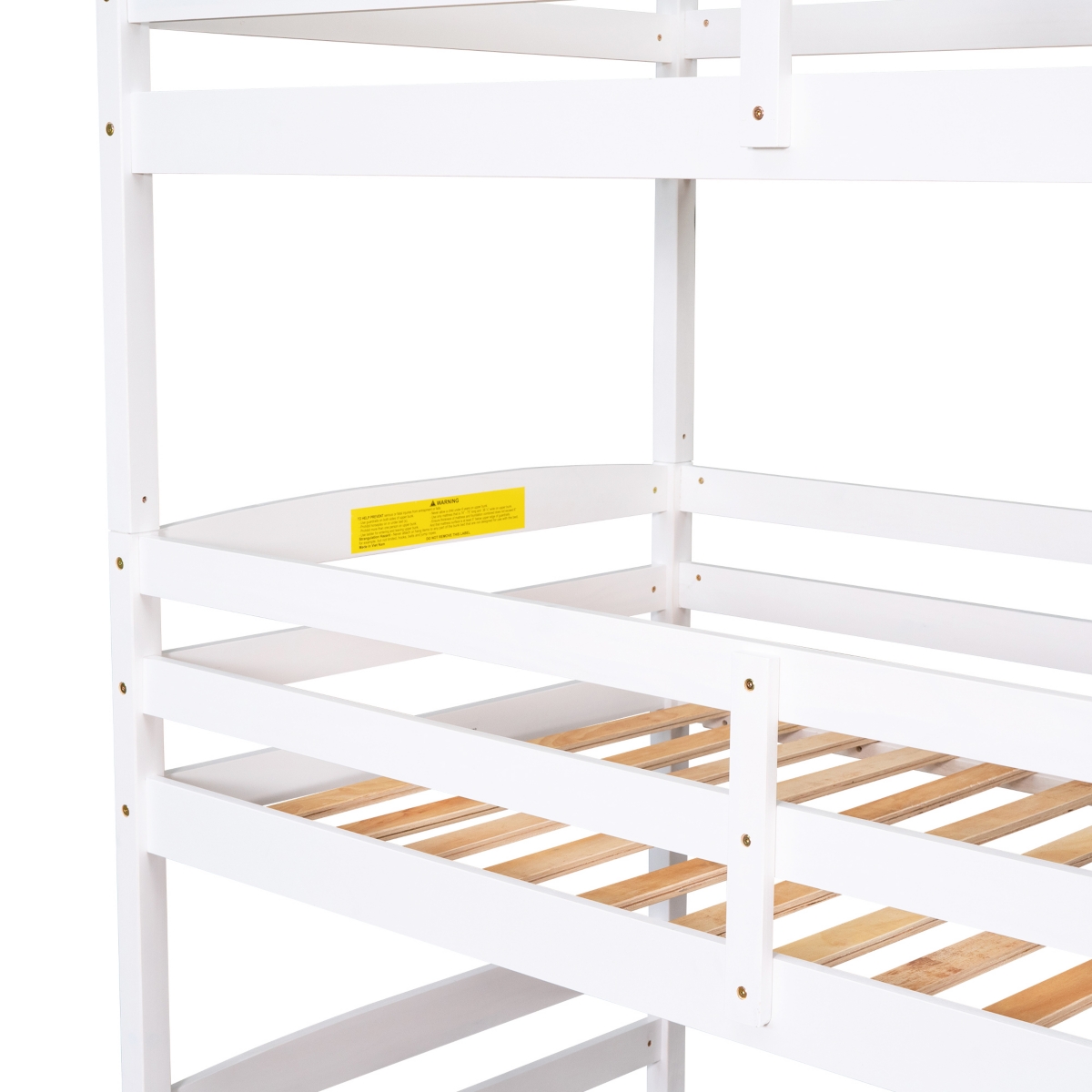 Streamdale Furniture Twin Size Triple Bunk Bed With Storage Staircase, Separate Design