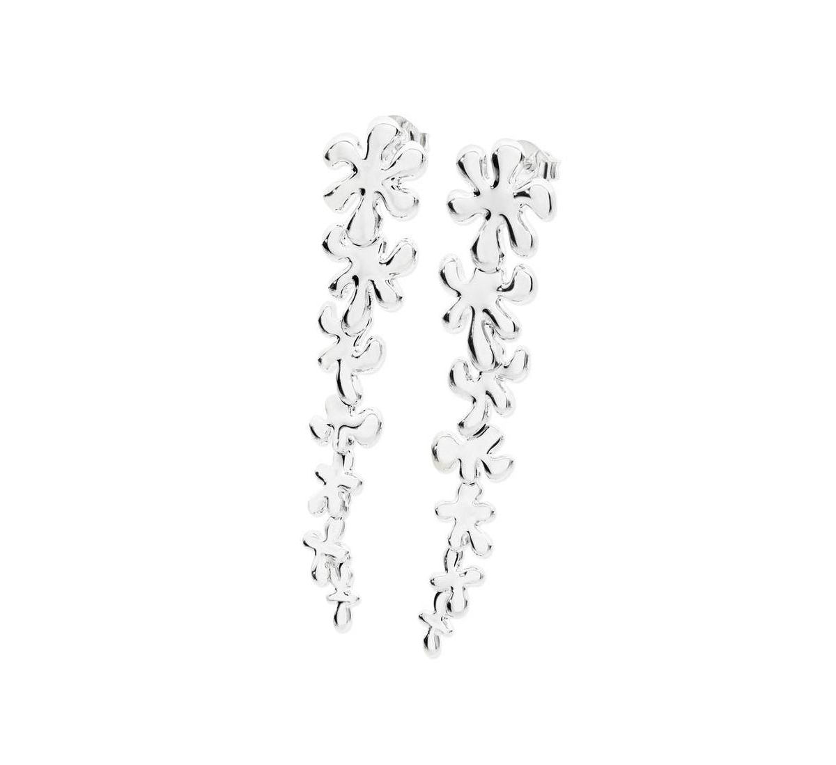 Long Taper Splash earrings - Silver