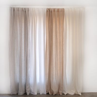 100% French Linen Window Curtain Set