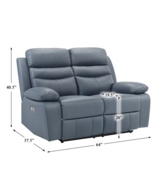 White Label Rittman 64" Power Double Reclining Love Seat