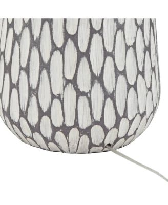 Carlton Modern Table Lamps 28 1/4" Tall Set of 2 Gray Wash Off White Fabric Drum Shade for Bedroom Living Room Bedside Nightstand Office