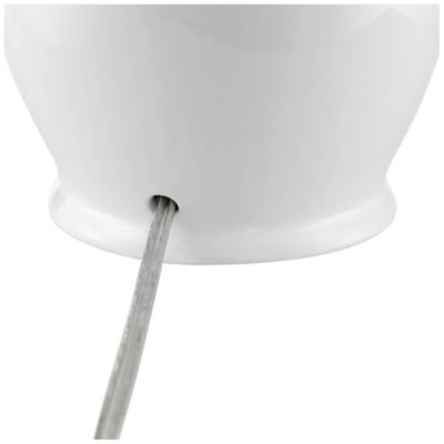 Jane Modern Table Lamps 25" High Set of 2 White Ceramic Fabric Drum Shade for Bedroom Living Room House Bedside Nightstand Office Family