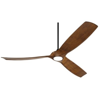 70" Kona Wind Black-Koa Modern Indoor Ceiling Fan 3 Blade LED Light Remote Control Black Motor Bedroom DC Motor
