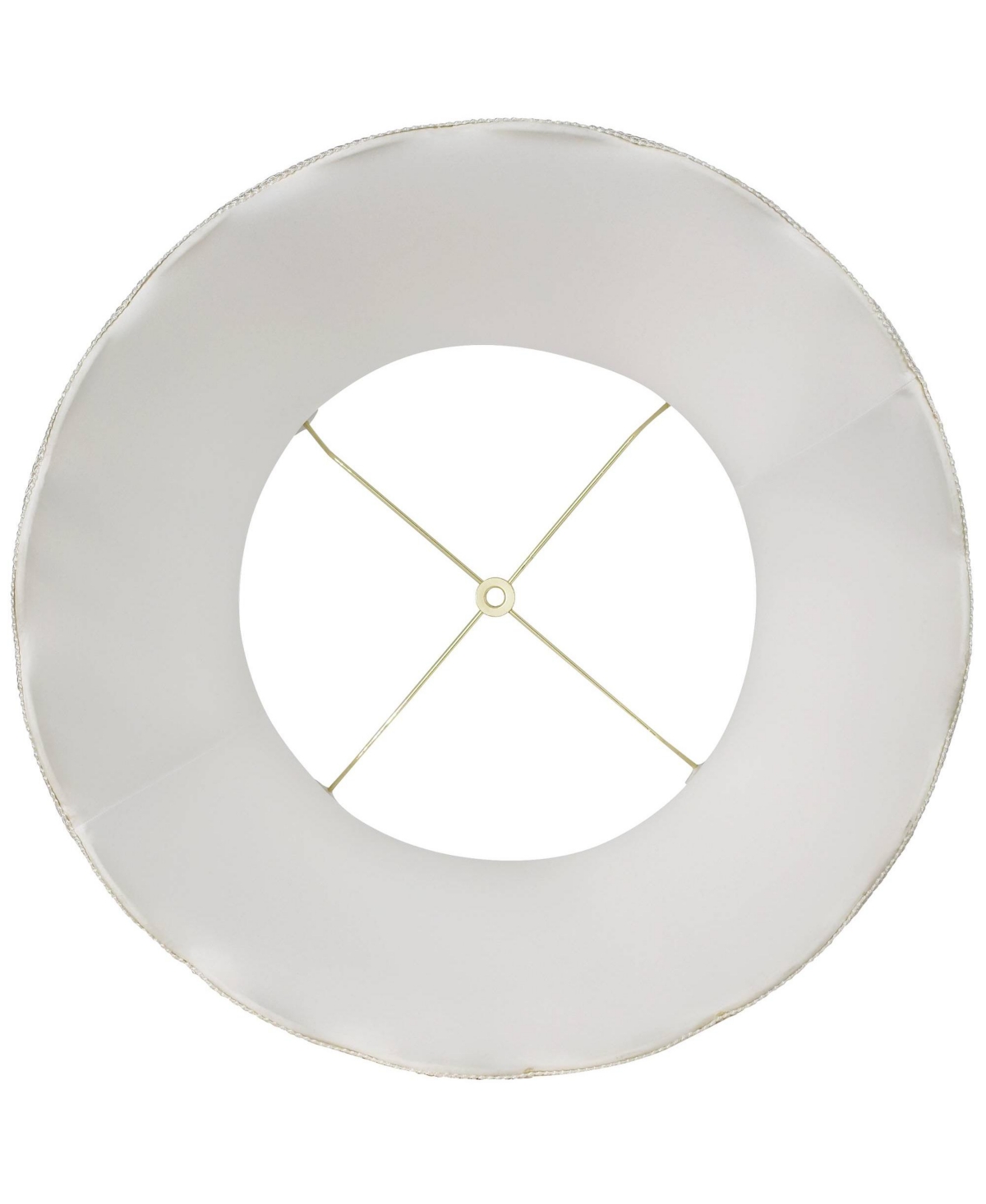 Creme Large Scallop Bell Lamp Shade Top x Bottom x Slant x 19.75 High (Spider) Replacement with Harp and Finial - Imperial Shade