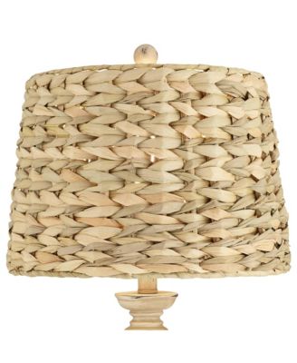 Carlisle Modern Coastal Table Lamps 26 1/2" High Set of 2 Beige Sea Grass Tapered Drum Shade for Bedroom Living Room Bedside Nightstand