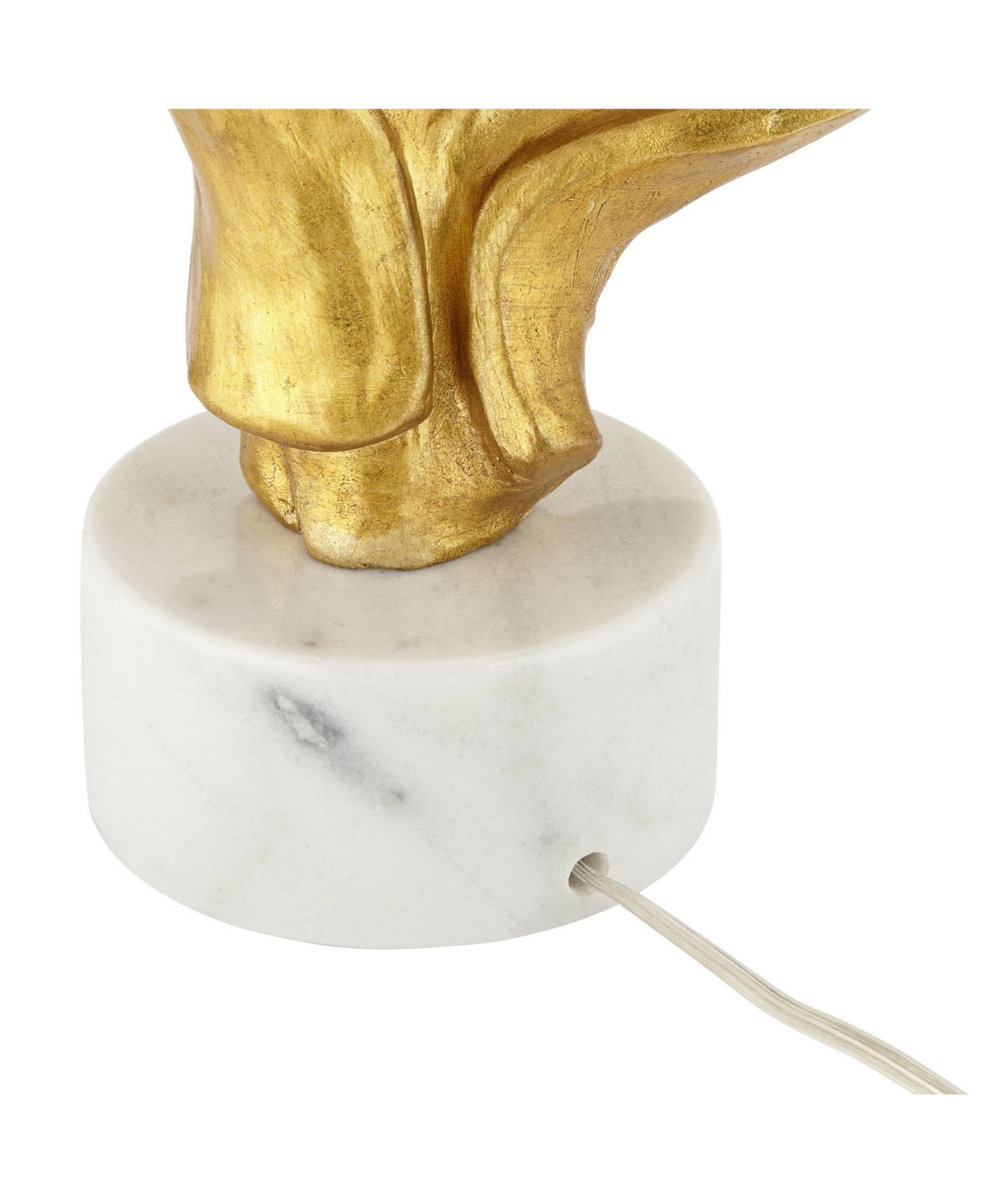 Hera Modern Glam Luxury Table Lamp Decor Tall SculpturalLeaf White Fabric Drum Shade Marble Base for Living Room Bedroom House Bedside Night