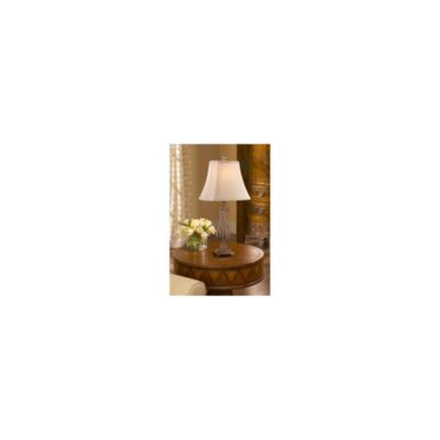 Traditional Country Cottage Table Lamp 25" High Antique Gold Leaves Petite Vase Off White Rectangular Shade Decor for Living Room Bedroom House Bedside Nightstand Home Office - Regency Hill