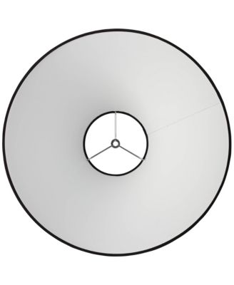 Black Large Chimney Empire Lamp Shade 6" Top x 19" Bottom x 12" Slant (Spider) Replacement with Harp and Finial