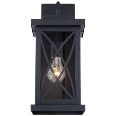 Woodland Park Outdoor Wall Light Fixture Black Dusk To Dawn 15" Clear Glass for Post Exterior Barn Deck House Porch Yard Patio Home