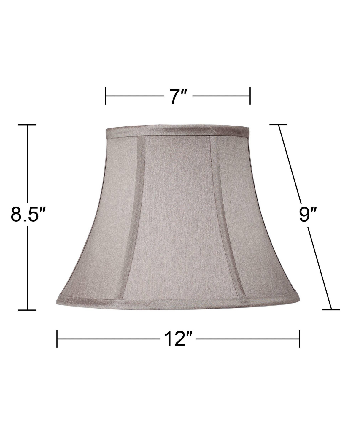 Pewter Gray Small Bell Lamp Shade 7