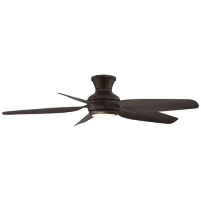 52" Modern Industrial Hugger Indoor Outdoor Ceiling Fan with LED Light