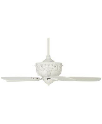 44" Casa Deville Rustic Shabby Chic Country Cottage Indoor Ceiling Fan Vintage-like Antique Rubbed White Five Blade for House Bedroom Living Room Home Kitchen Family Dining Office - Casa Vieja