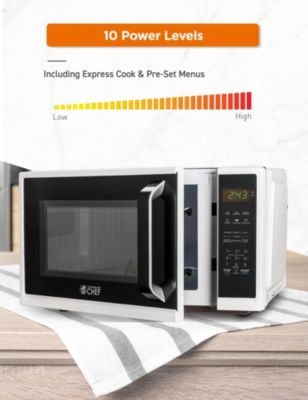 0.9 Cu. Ft. Counter Top Microwave 10 Power Levels,White