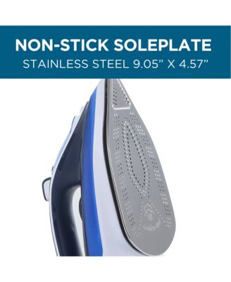 Steam Iron, 1500 Watts Steamer for Clothes, Self-Cleaning Portable Iron, Blue