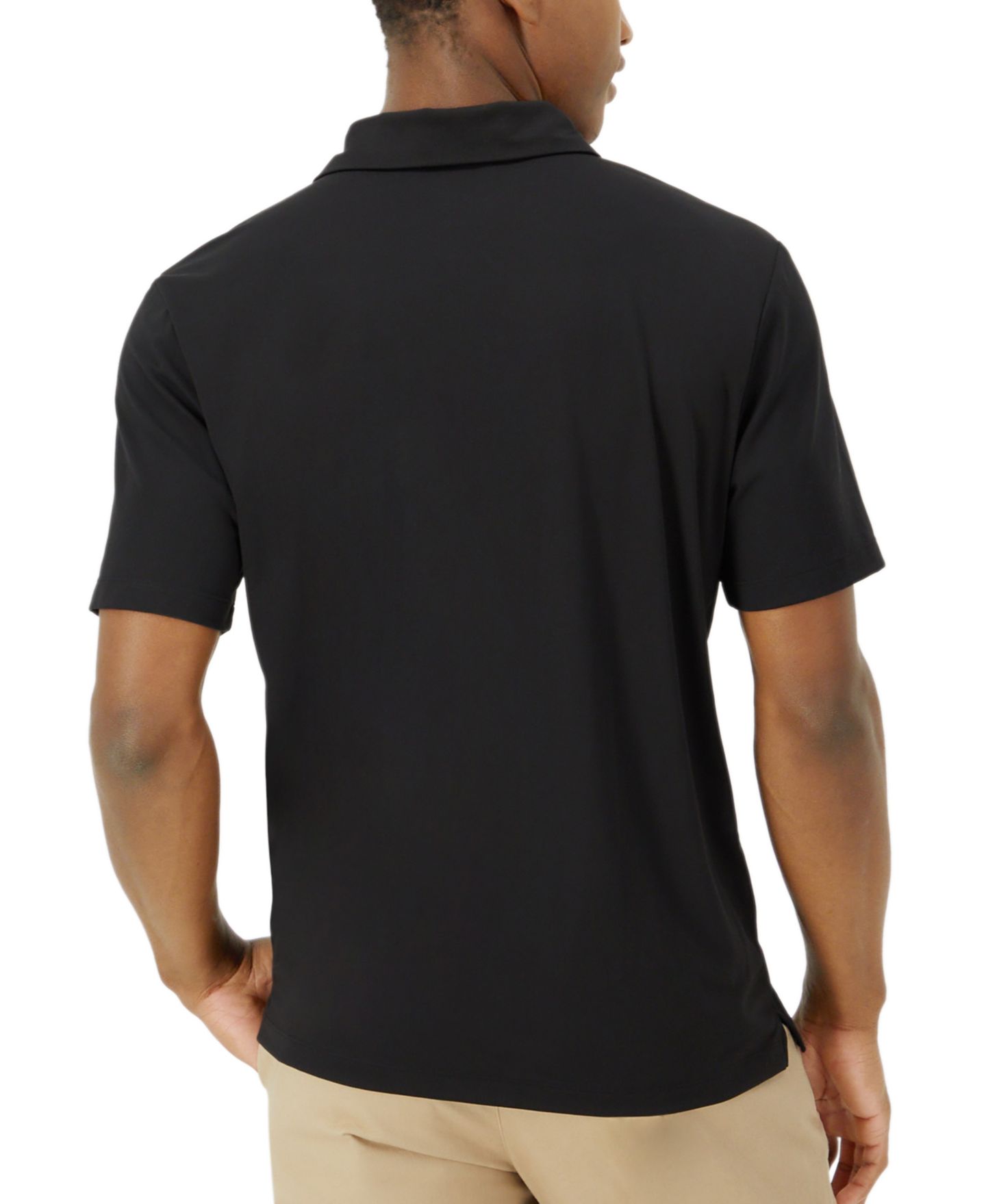 Мужское поло Hanes Moves Performance Short Sleeve Polo, цвет: Чёрный — фото 2