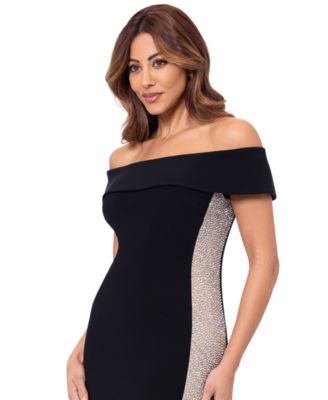 Cocktail Dress Xscape Beaded Bodycon Dress XSCAPE Gray Metallic