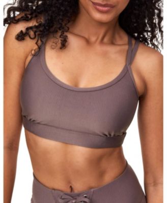 Women's Remy Rib Bra Ribbed Sports Bra
