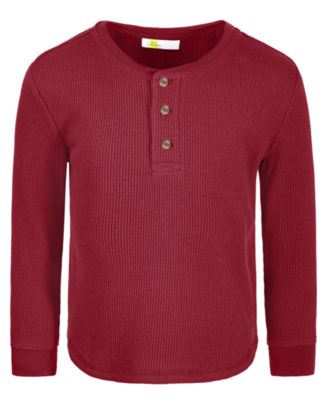 Epic Threads - Toddler Boys Solid-Color Thermal Henley Shirt
