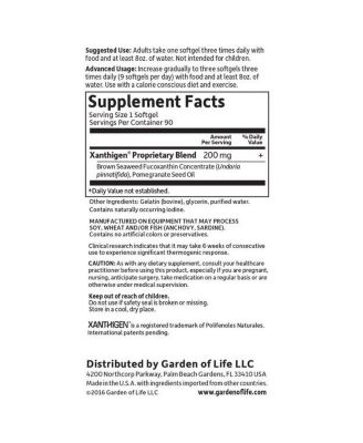 Garden of Life FucoThin, 90 Softgels