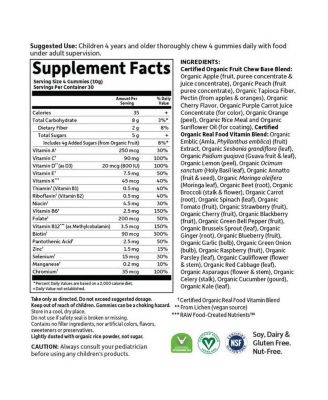 Garden of Life My Kind Organics Kids Multi Gummies, Organic Cherry 120 Chews