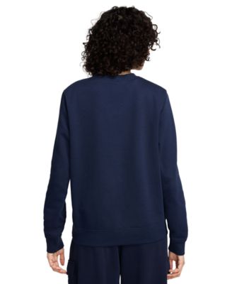 売れ筋商品|||ナイキ カットソー トップス レディース Women's Sportswear Club Fleece Crewneck Sweatshirt Obsidian/white Nike Sportswear Club Fleece Women's Logo Crew-Neck