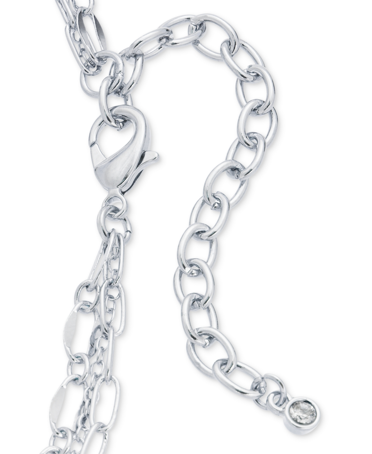 On 34th Imitation Pearl Adorned Twisted Circle Layered Pendant Necklace, + extender, Created for Macy's
