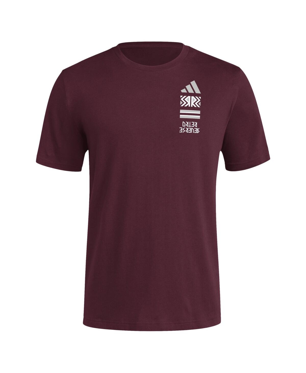 Adidas Originals Men's Maroon Texas A&m Aggies Reverse Retro Baseball 2 Hit T-shirt In Maroon