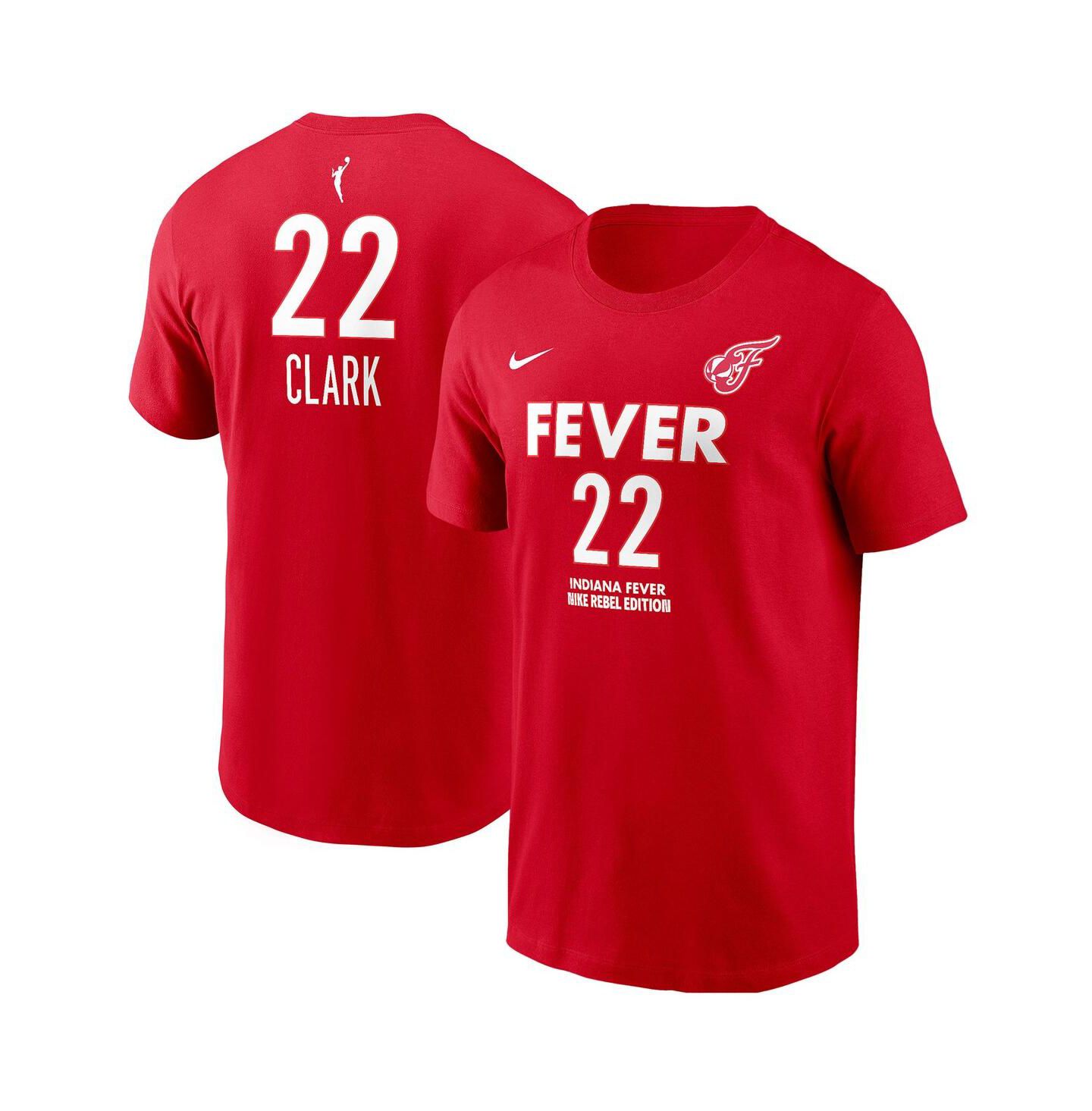 Футболка Nike Caitlin Clark Red Indiana Fever 2024 WNBA Draft Rebel Edition Player Name & Number — фото 1