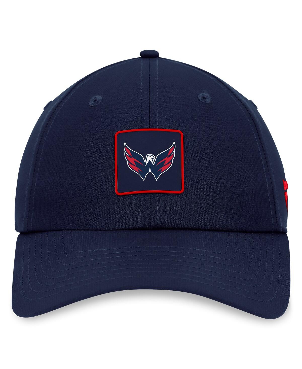 Fanatics Men's Navy Washington Capitals Authentic Pro Rink Adjustable Hat In Navy,red