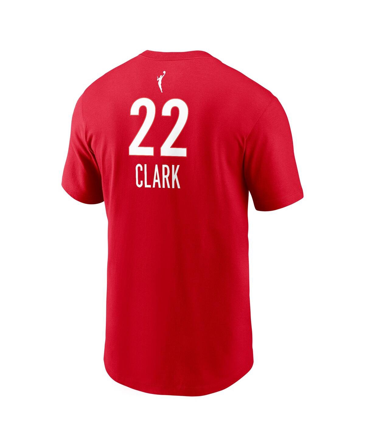 NIKE MEN'S AND WOMEN'S CAITLIN CLARK RED INDIANA FEVER 2024 WNBA DRAFT REBEL EDITION PLAYER NAME NUMBER T 
