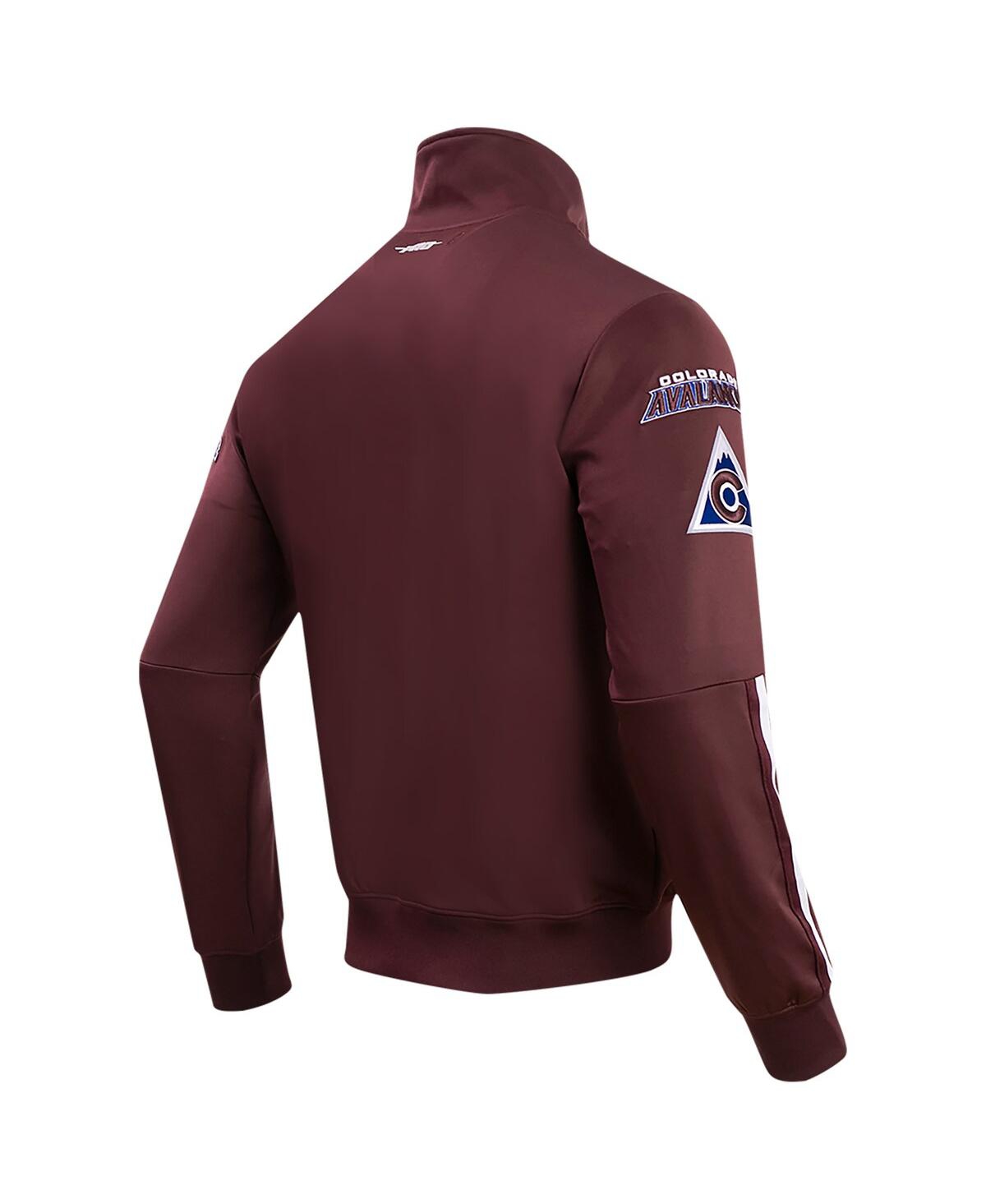 Pro Standard Men's Burgundy Colorado Avalanche Classic Chenille Full-zip Track Jacket In Burgundy