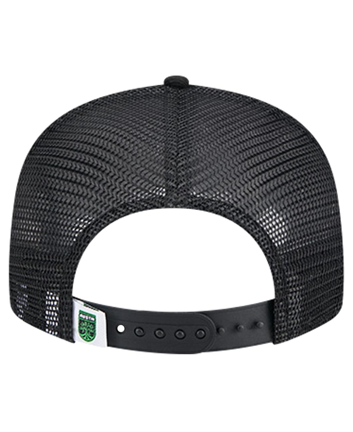 Shop New Era Big Boys And Girls Black Austin Fc Evergreen Trucker 9fifty Snapback Hat