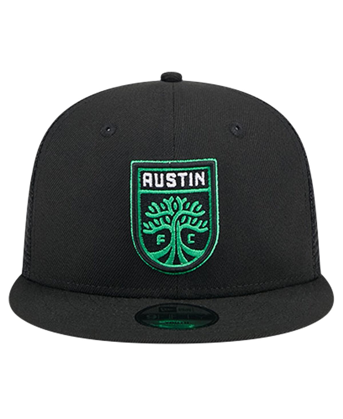 Shop New Era Big Boys And Girls Black Austin Fc Evergreen Trucker 9fifty Snapback Hat