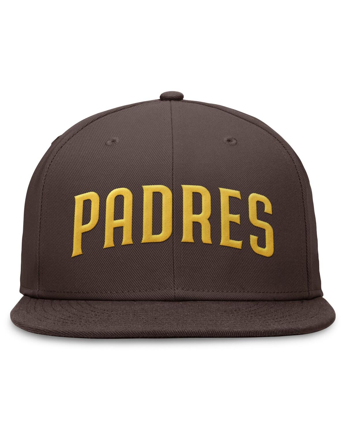 Nike Men'sSan Diego Padres Evergreen Performance Fitted Hat - Brown