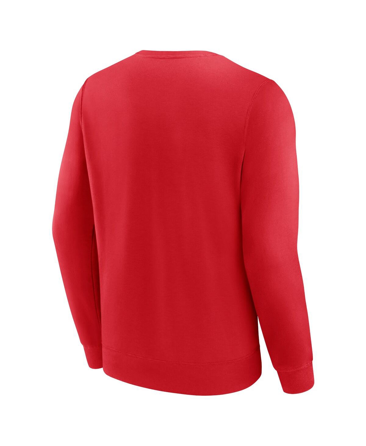 Fanatics Men's Red Florida Panthers Focus Fleece Pullover Sweatshirt In Red