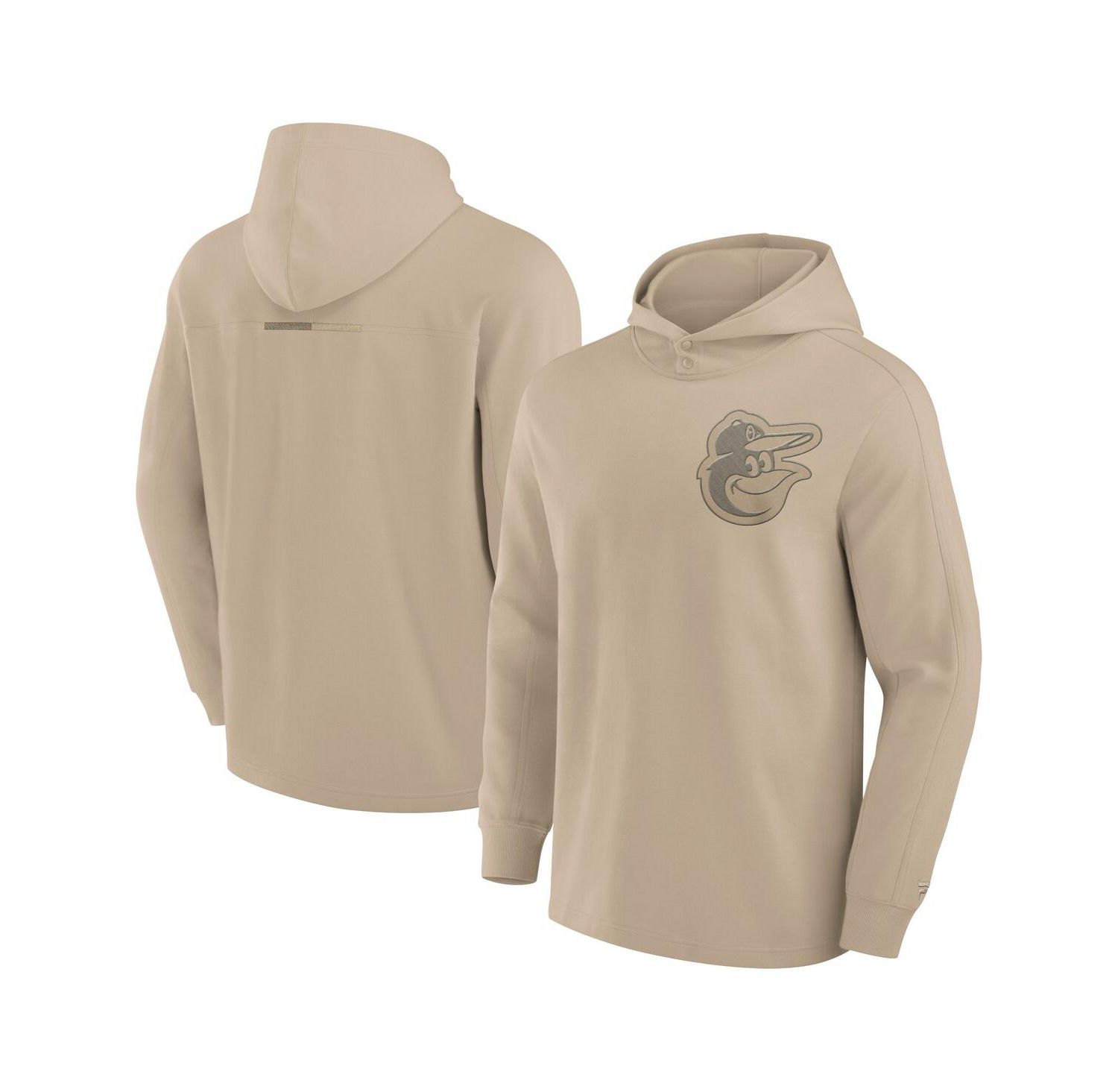 Men's Khaki Baltimore Orioles Elements Lightweight Fleece Hoodie