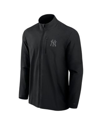 Men's Black New York Yankees Front Office Woven Full-Zip Jacket